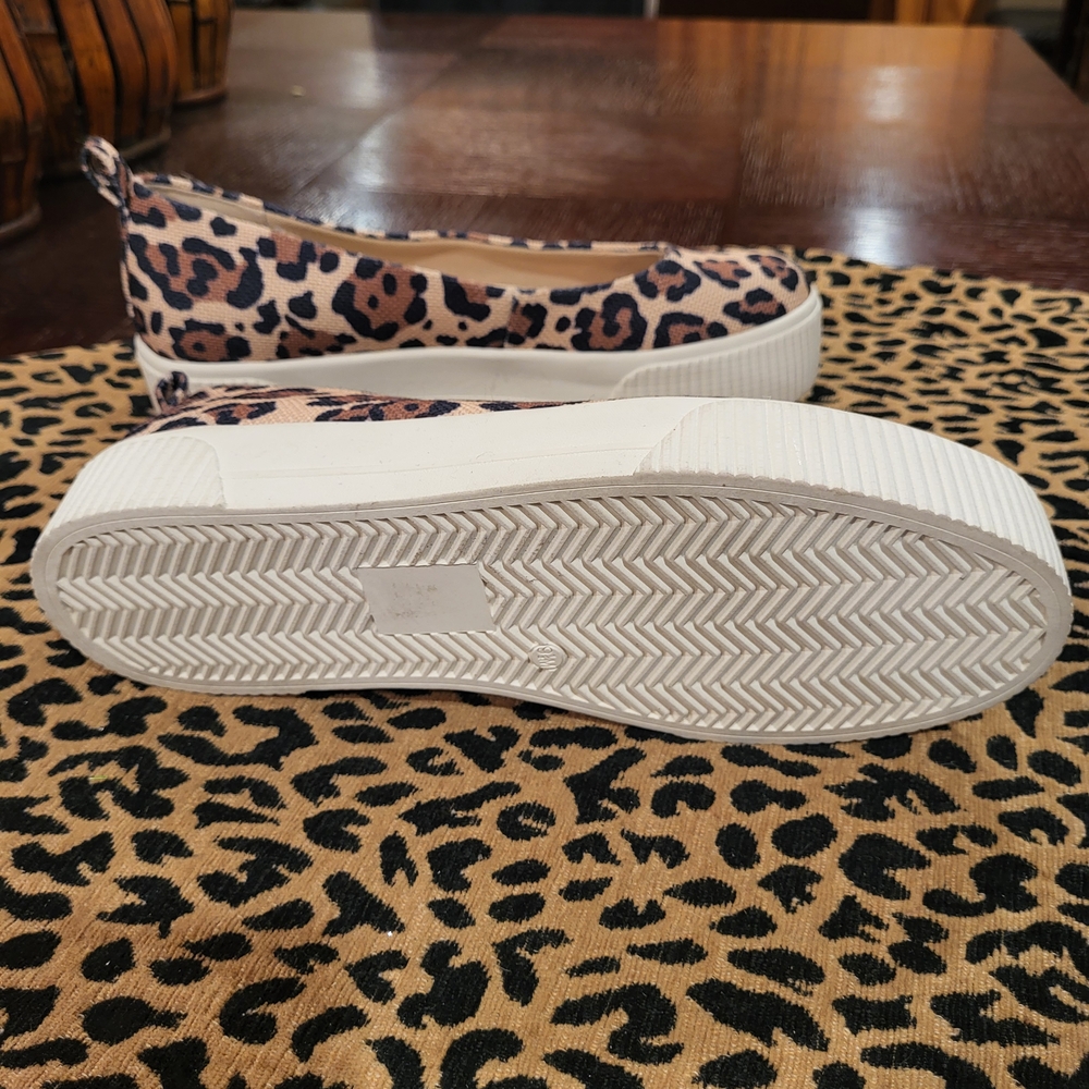 Jessica SIMPSON Leopard Print Women's Platform Shoes with White Soles - Picture 4 of 5